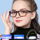Оправа TR90 для очков с защитой от сисветильник, модные квадратные компьютерные очки для детей, для игр, для девочек и мальчиков