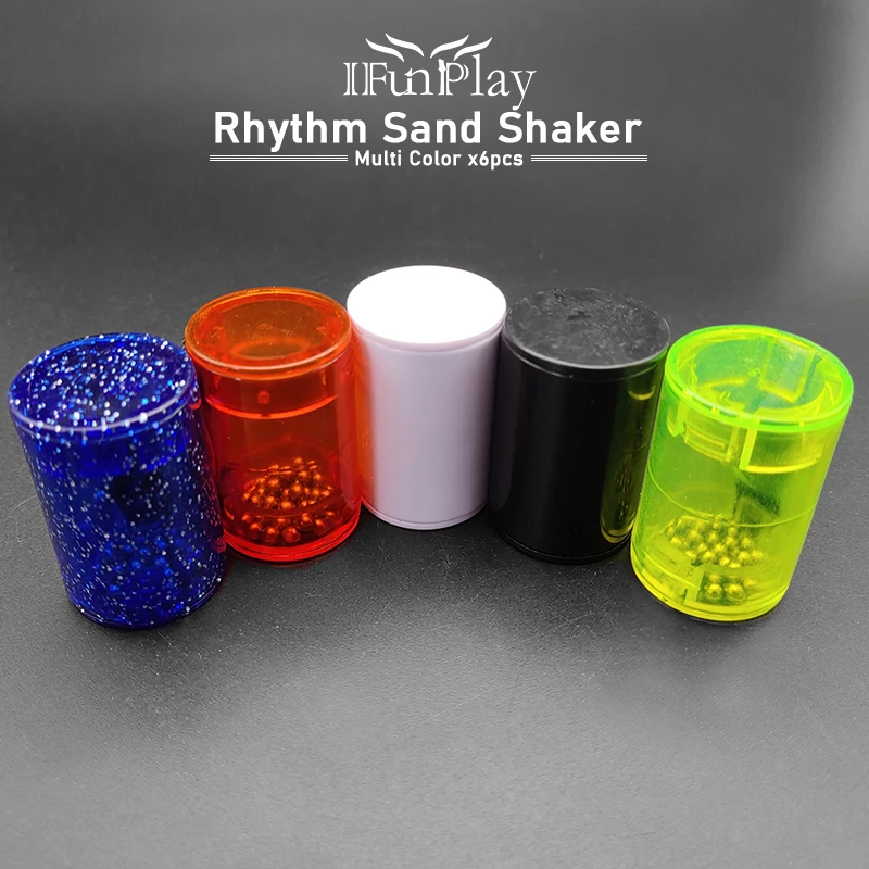 6 шт. музыкальный шейкер с ритмическим песком кольцо на палец для укулеле