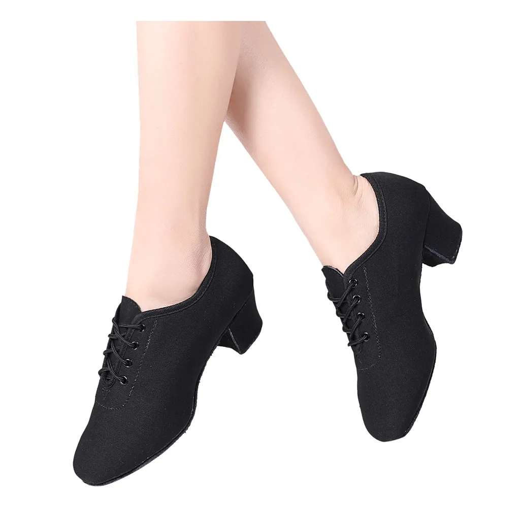 Удобная женская обувь на низком каблуке Танцевальная Обувь для бальных танцев