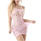 Эротические эротические костюмы, сексуальное женское Прозрачное платье с открытой промежностью