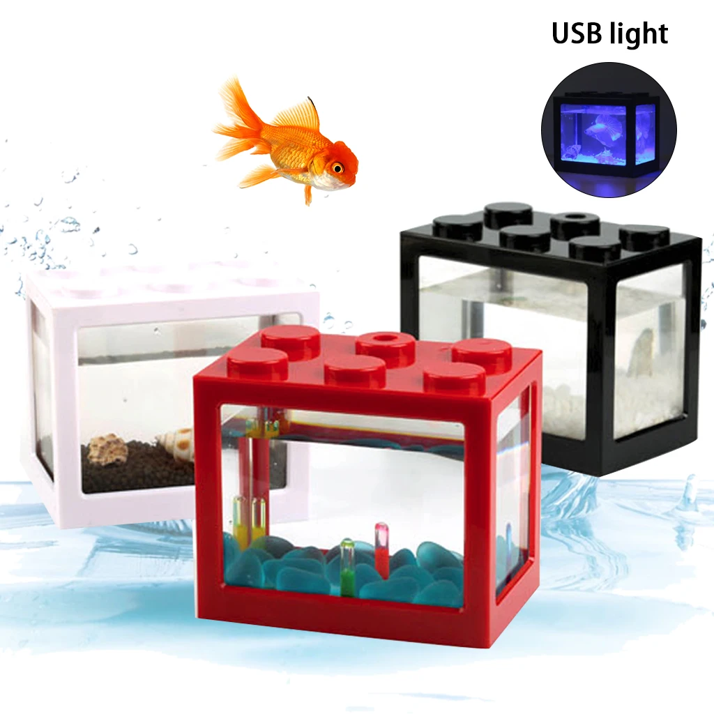 Прозрачный аквариум Betta офисный для золотой рыбки бойцовый цилиндр аквариума