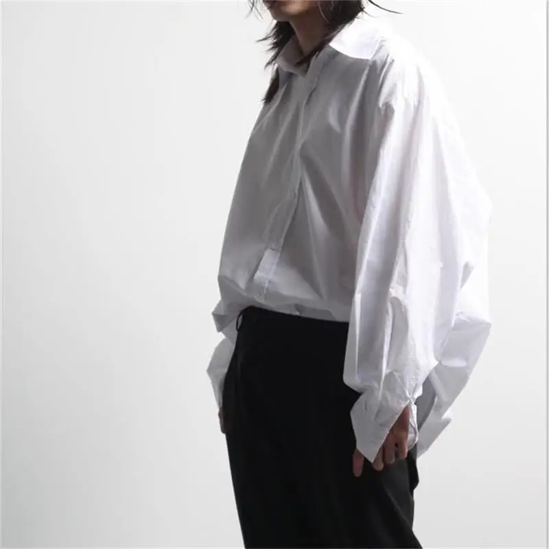 Men's Long-Sleeve Shirt Spring And Autumn New Basic Classic Pure Color Simple Casual Loose Large Size Shirt