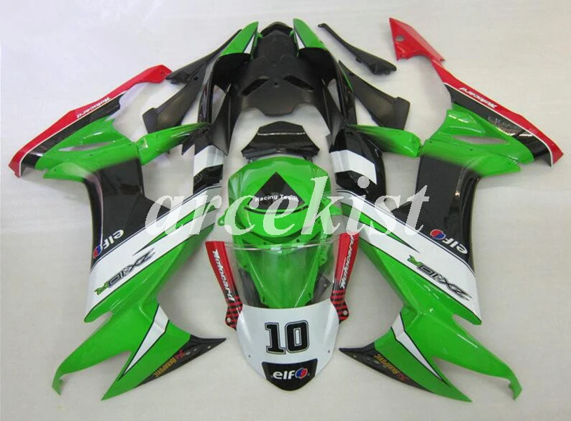 

Новый ABS Полный обтекатели комплект подходит для kawasaki Ninja ZX10R 2008 2009 2010 обтекатель 08 09 10 10R ZX-10R на заказ красный зеленый
