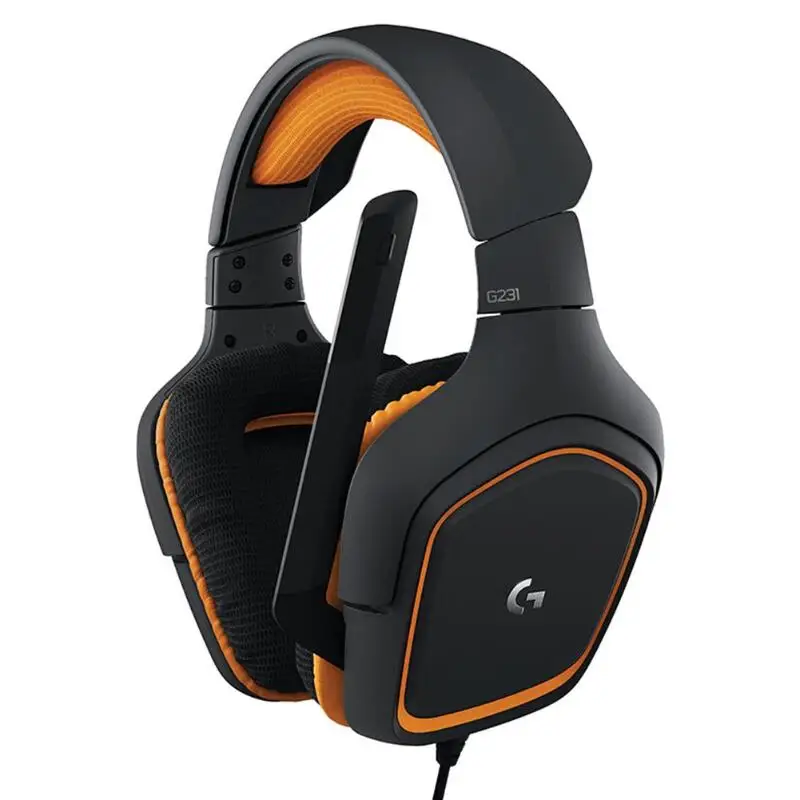 Проводные Игровые наушники 3,5 мм с поддержкой технологии logitech G231, 3D стереозвук, профессиональная игровая гарнитура для ПК Pubg, игровая гарнитура с микрофоном