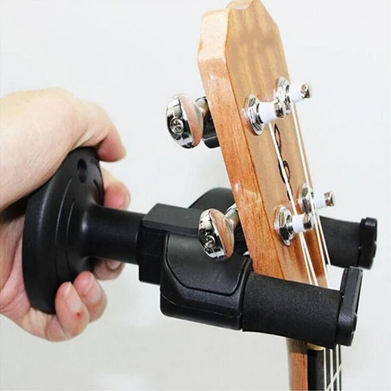 

Black Guitar Hanger Hook Holder Wall Mount Stand Rack Bracket Display Strong Fixed Wall Guitar Bass Screws Accessories