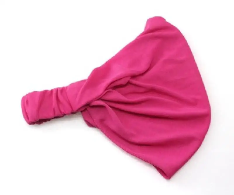 Women Turban Vintage Elastic Headband Lace Wide Ribbon Hair Bands Twisted Knotted Bandanas Solid Color Scarf Headwrap |