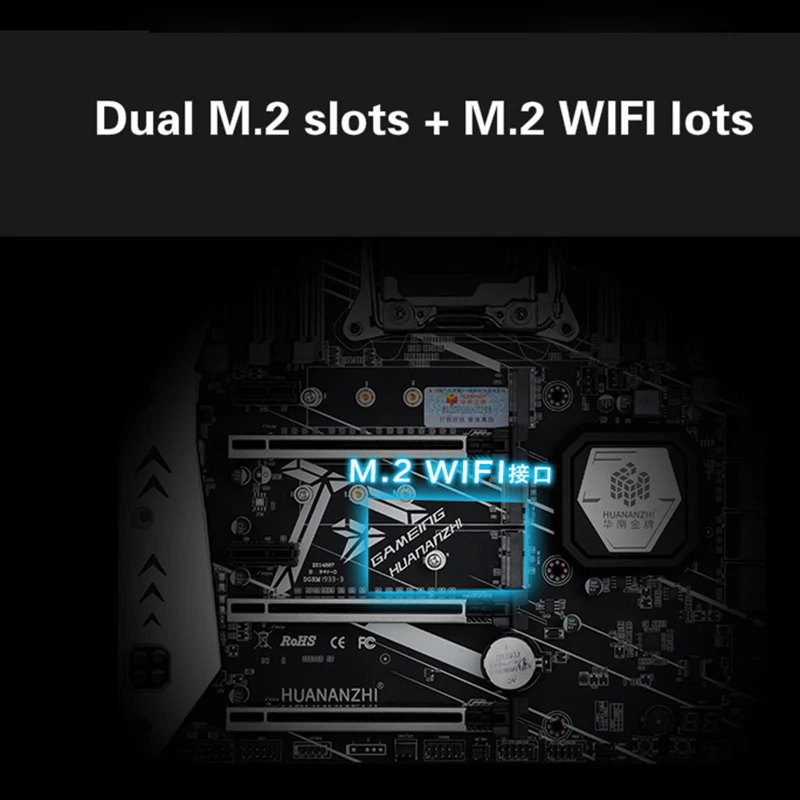 Материнская плата HUANANZHI X99 с двумя слотами M.2 NVME поддерживает как DDR3 так и DDR4 LGA 2011