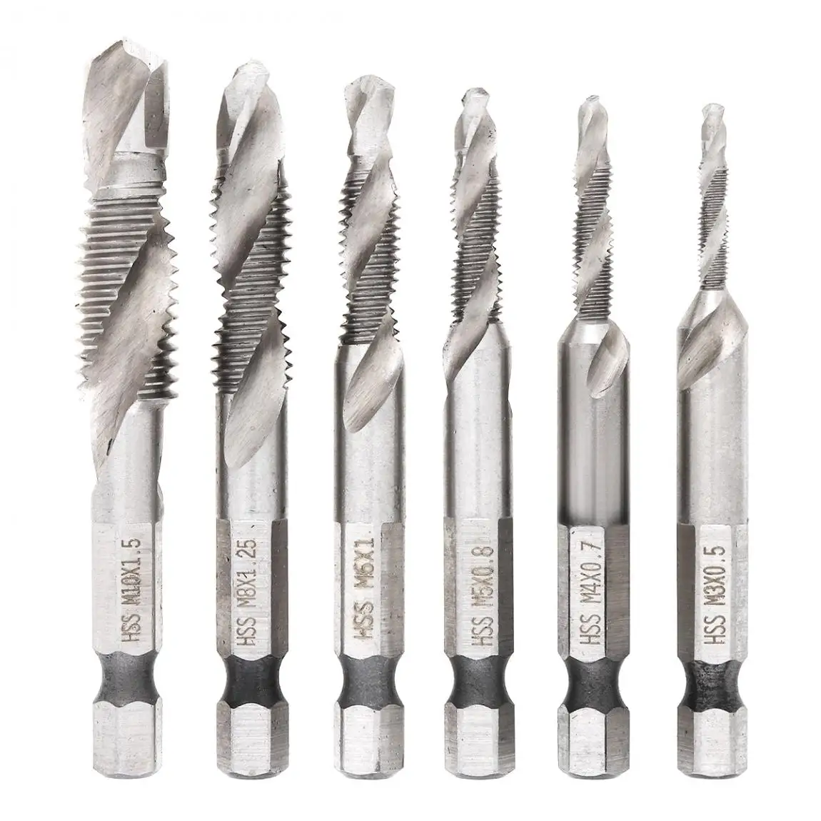 6 шт./лот шестигранный хвостовик из быстрорежущей стали винтовая резьба