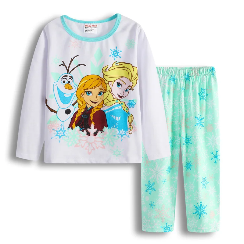 

New Kids Boys Girls Clothes Disney Frozen Cartoon Baby Princess Elsa Anna Pajamas Summer Short Sleeved Set Children's Sleepwear
