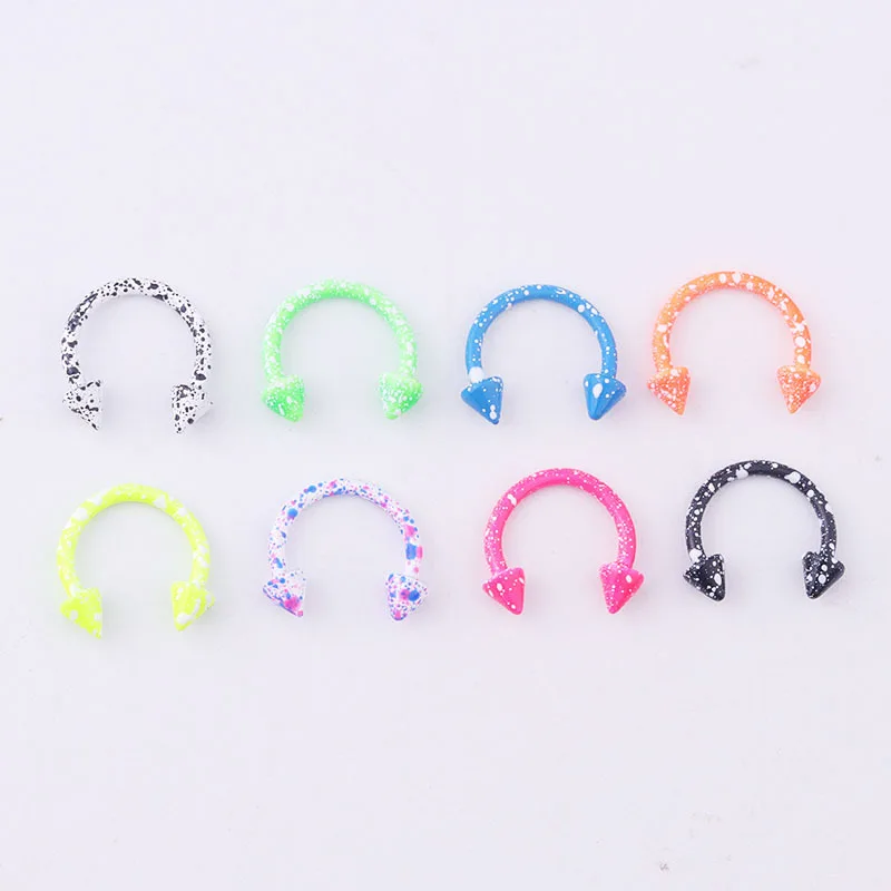 Шип 16 г из хирургической стали круглая штанга подкова губа прокалывание