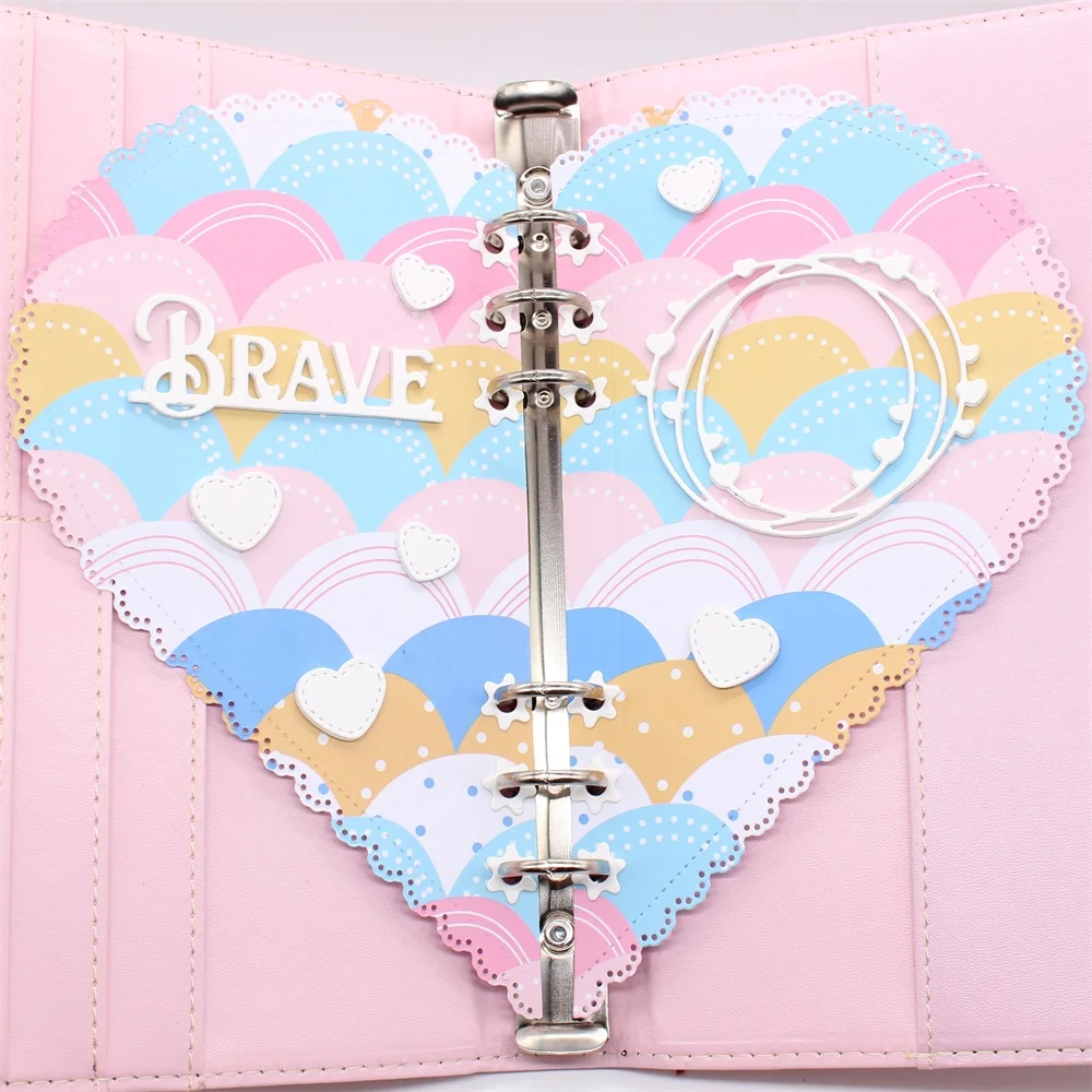 Штамп-планировщик в форме сердца металлический трафареты для скрапбукинга