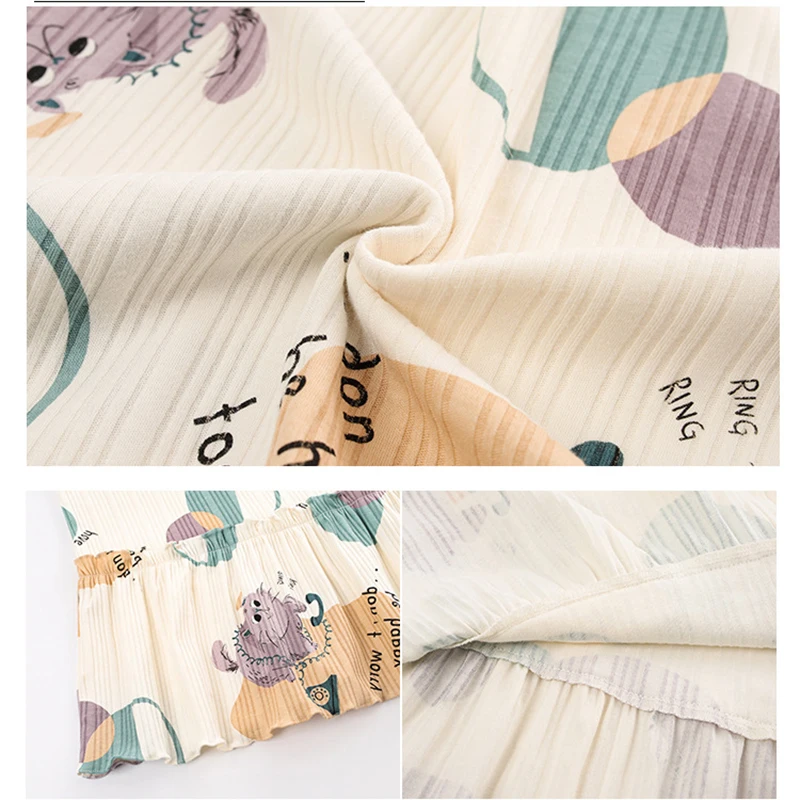 Ночная рубашка женская хлопковая без рукавов с мультяшным принтом | Женская