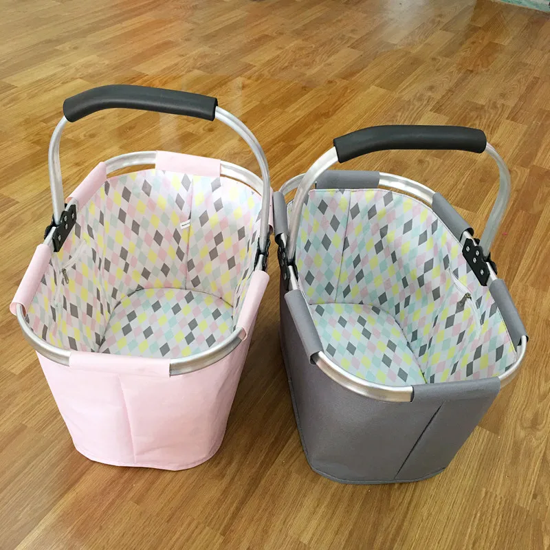 

European, American and Japanese Fashion home shopping basket storage basket portable foldable shopping basket