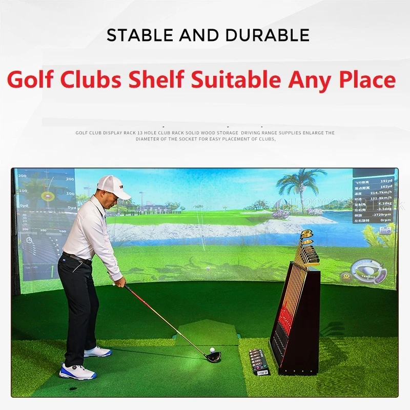 Pgm гольф клуб Дисплей стойки прочная масивная древесина для хранения 13 Клюшки