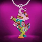 цепочка на шею женская цепь на шею бижутерия Модное ожерелье с розовым слоном, милые женские ювелирные аксессуары, красочный дизайн ювелирных изделий, дизайн с бантом, персонализированный подарок для пары