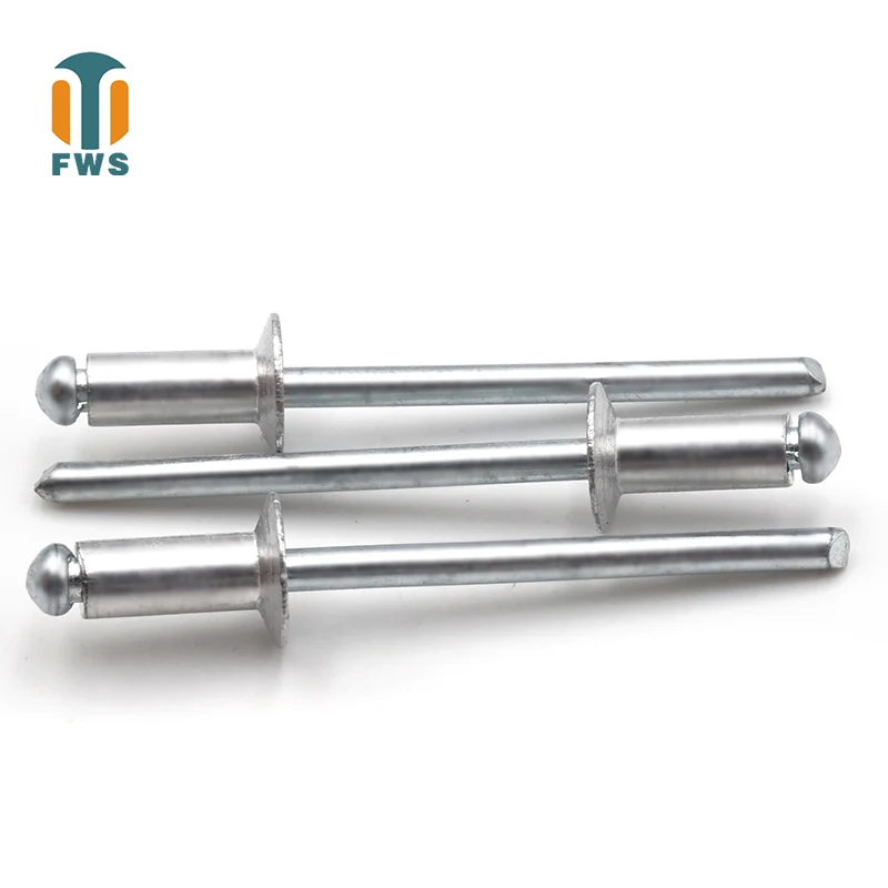 

50 PCS M5 18-30mm DIN EN ISO 15978 GB /T 12617.1 Aluminum Open End Blind Rivets With Break Pull Mandrel And Countersunk Head