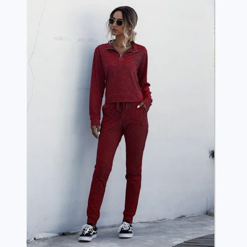 

Autumn Casual Women Home Clothes 2020 Fashion Zipper Long Sleeves Loose Ladies Pajama Sets