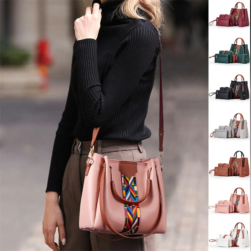 

Four-piece Picture-mother Bag Portable Female 2021 New Shoulder Simple Diagonal Bag Portable Messenger Bag