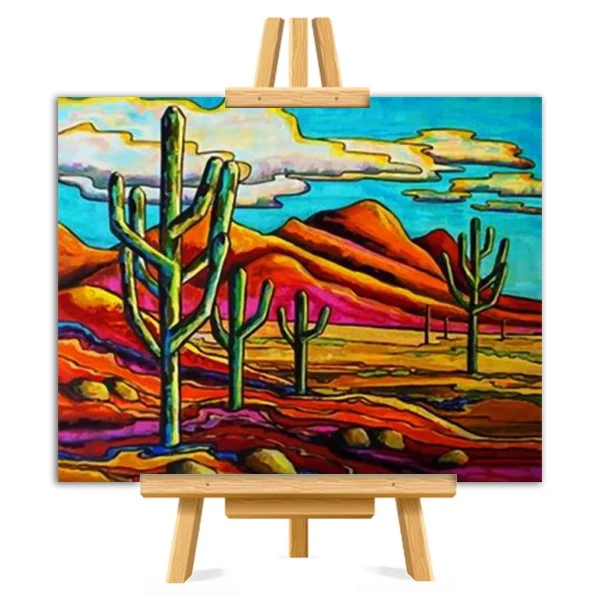 

Desert Oil Painting Arte Painting By Numbers With Frame Crafts For Adults Decorative Canvas Acrylic Paint Pictures On The Wall