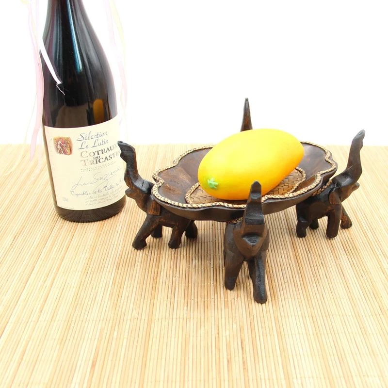 Wooden Candy Dish Elephant Stand Elegant Snacks Fruit Tray Serving Dessert Plate for Office Restaurant Home | Дом и сад