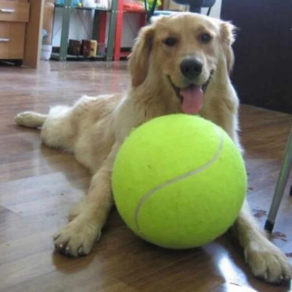 

9,5 дюймов собака теннисный мяч гигантский Pet игрушка, теннисный мяч жевательная игрушка для собаки Подпись Мега Джамбо детские игрушки мяч д...