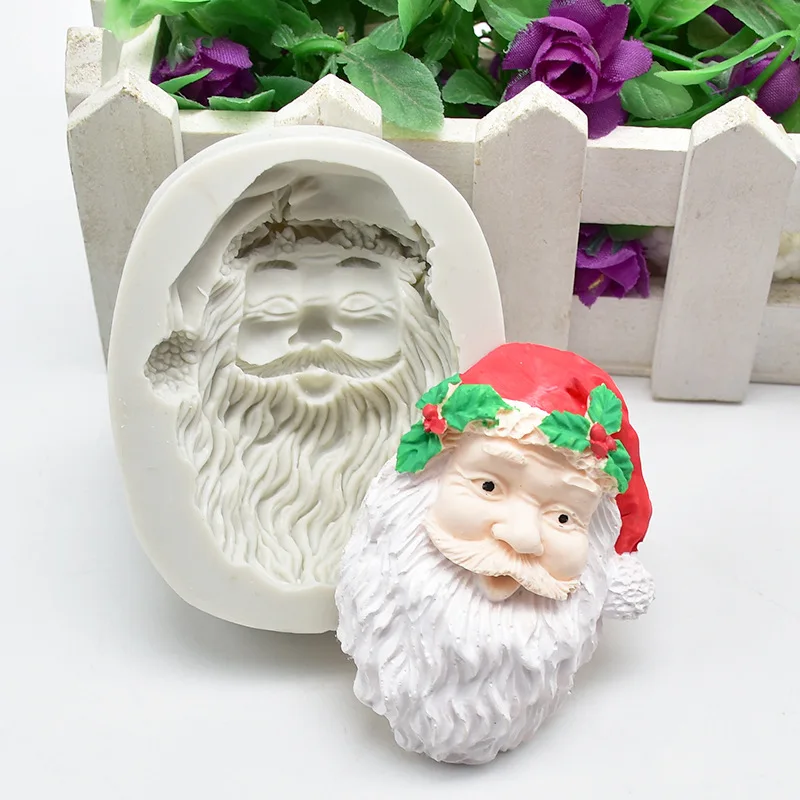 DIY Baking Tools Santa Claus Fondant West Point Cake Decorating Liquid Chocolate Clay Silicone Mould cake | Дом и сад