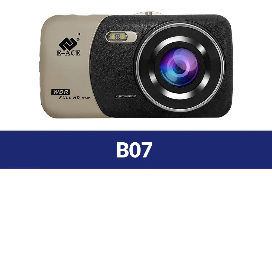 B07 E-ACE B07 FHD 1080P Dashcam 4,0 дюймов ips Автомобильный видеорегистратор двойной объектив видео рекордер с камерой заднего вида ночного видения авто Регистратор - Название цвета: B07