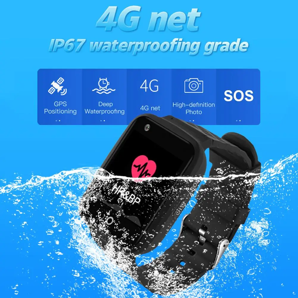 

Смарт-часы для пожилых с функцией SOS, 4G, пульсометром и тонометром