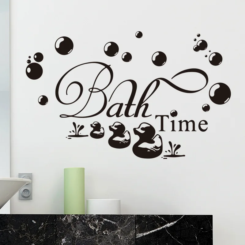 Настенная Наклейка в ванную комнату настенная наклейка с цитатами пузырьки утка