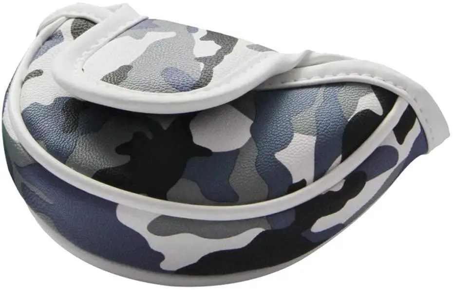 

Small Center Shaft Headcover Premium Waterproof PU Cool Camouflage Pattern Lightweight Golf Mallet Putter Cover Bag Hot Sale