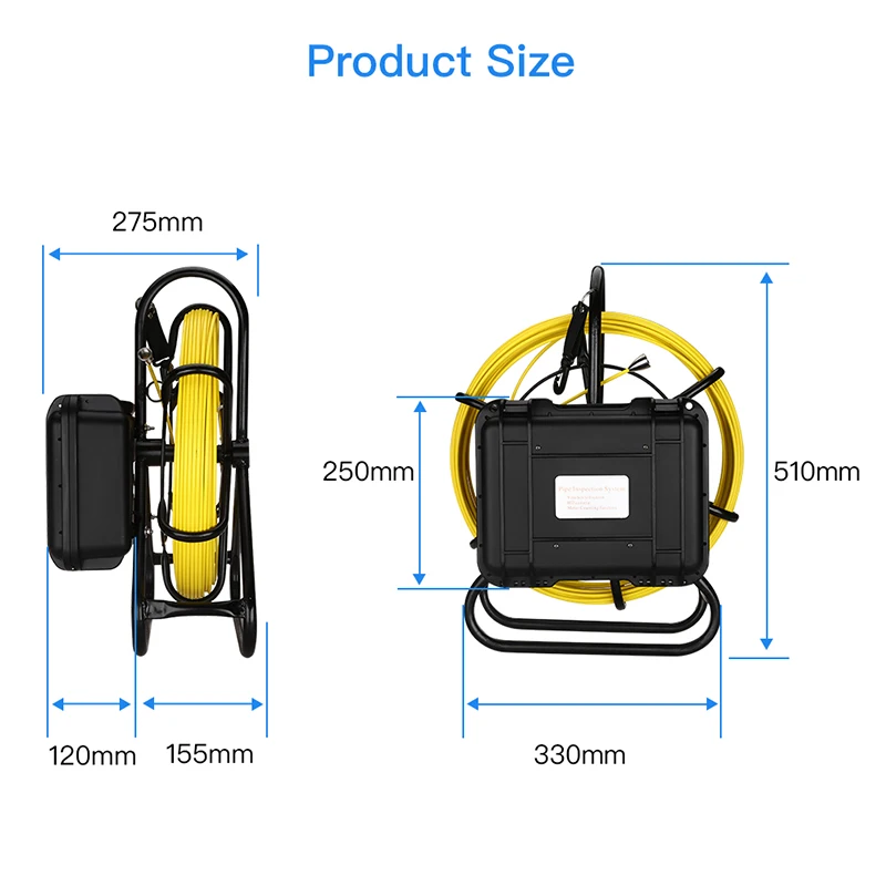 Eyoyo 50 м эндоскоп для трубопроводов инспекции Камера подводный промышленный