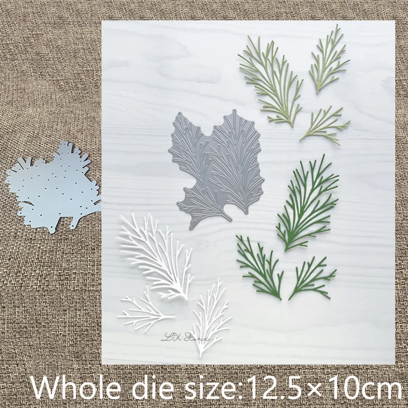 

XLDesign Craft Metal Cutting Dies stencil mold Pine Sprig leaves decoration scrapbook Album Paper Card Craft Embossing die cuts
