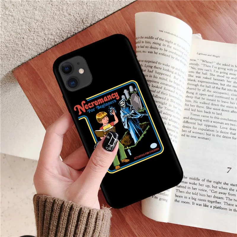 T7922 Funny Halloween Satan Vintage Let's Summon Demons Graphic Black silicone Phone Case For iPhone XR X XS 11 Pro Max 8 7 6 6S Plus - Цвет: T7922