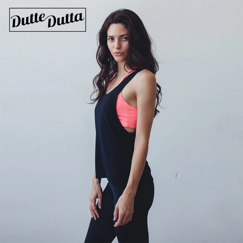 Женская спортивная одежда футболка для фитнеса майка с открытой спиной