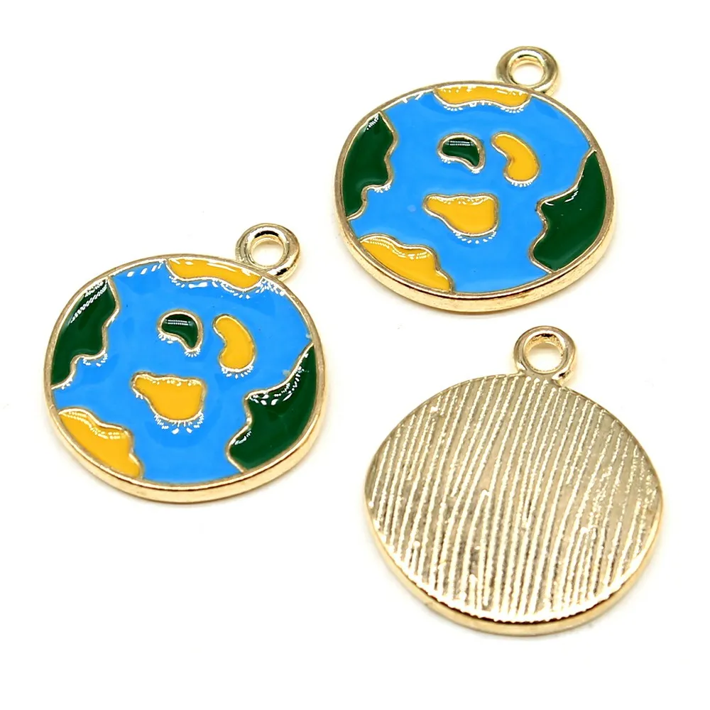 

WYSIWYG 4 шт. 20x22 мм Подвески в виде земли Позолоченные KC для изготовления ювелирных изделий своими руками подвески из цинкового сплава Ювелирна...