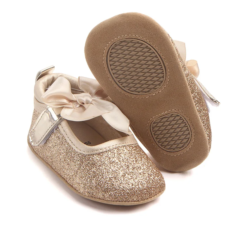 Блестящая детская обувь принцессы; детская обувь; нескользящая обувь с мягкой подошвой для детей 0-1 лет; сезон весна-осень от AliExpress WW