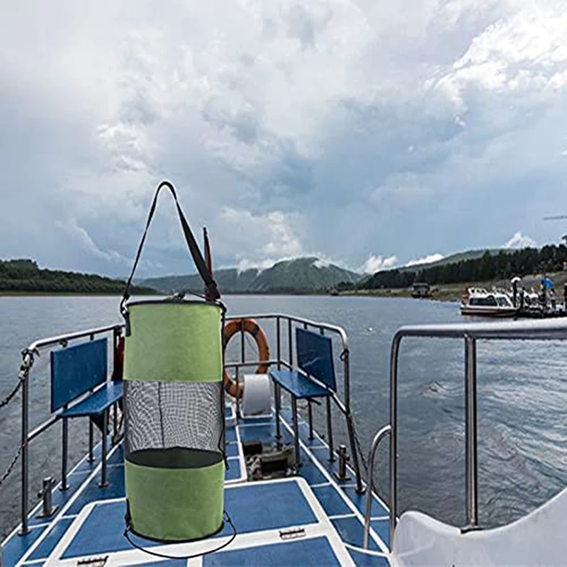 

Boat' Trash Bag - Portable Mesh Trash Bag For Your Boat Kayak Or Camper Dust Holder Case Box Styling Oxford Cloth Leak-proof