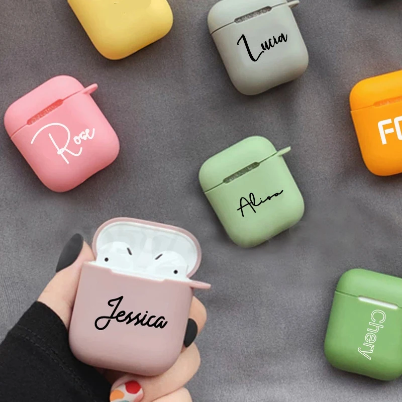 

Customize Name/Picture Airpods 2 Pro Case For AirPod 1 Soft TPU Luxury Cover Fundas Airpods Case Earphone Accessories Customized