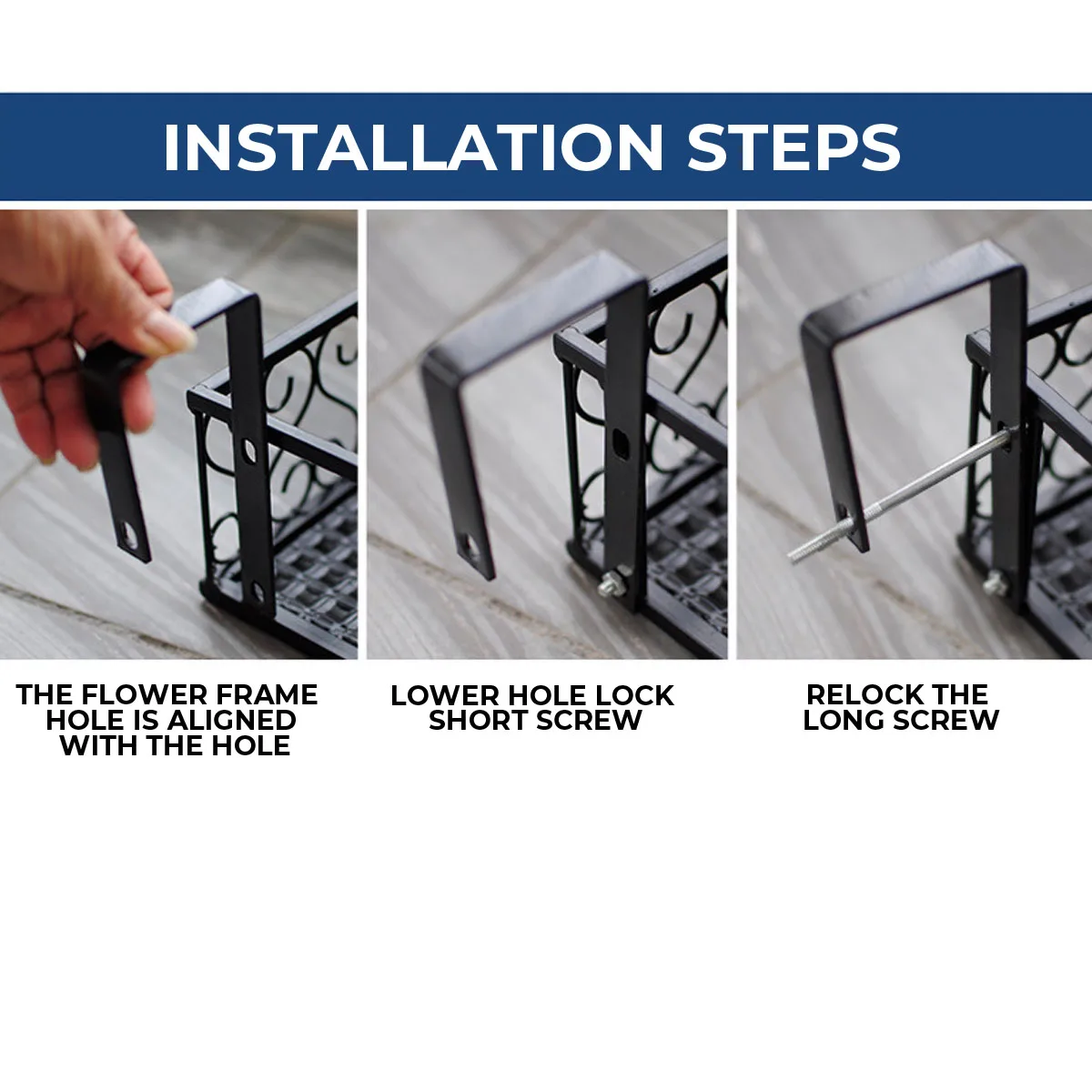 

Hanging Rack Organizer Iron Flowerpot Shelf Balcony Rail Planter Shelf Fence Railing Flower Pot Storage Basket Rack