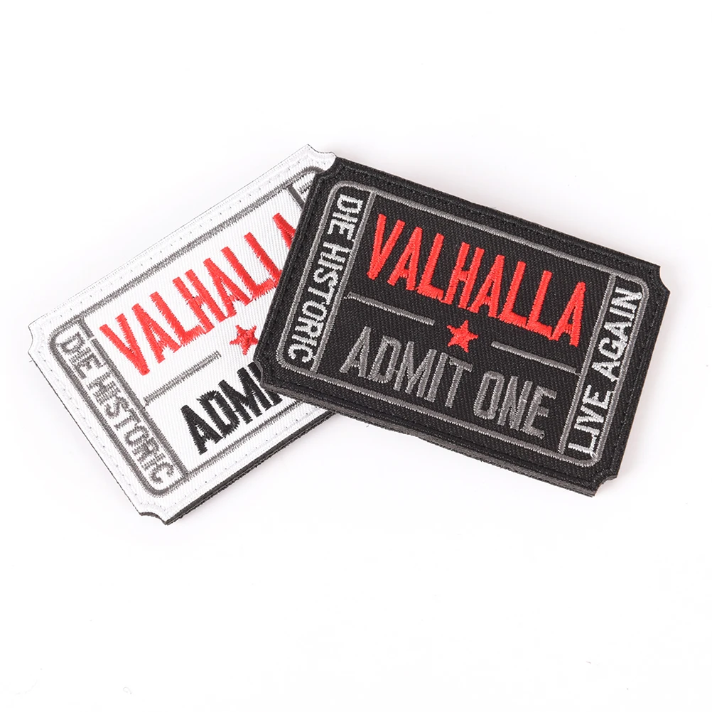 Army Tactical Ticket to Valhalla Morale Badge Military Vikings Fabric Embroidered Patch Max Armband Mad Stickers | Дом и сад