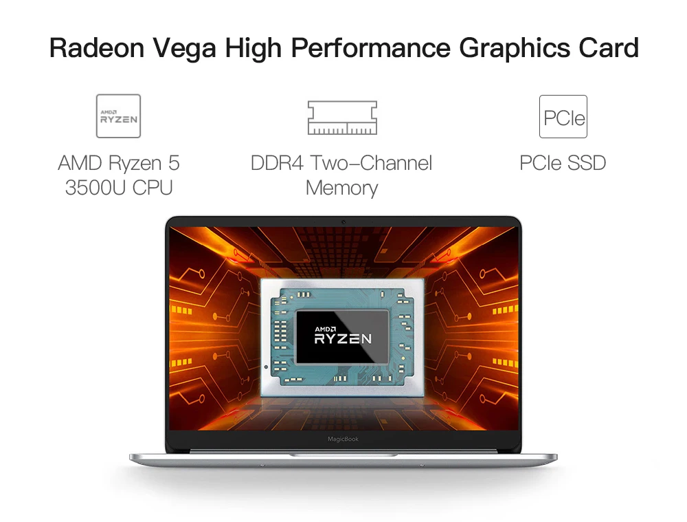 Huawei Honor MagicBook ноутбук 14 дюймов AMD Ryzen 5 3500U 8G 256/512 Гб PCIE SSD FHD ips ноутбуки ультрабук