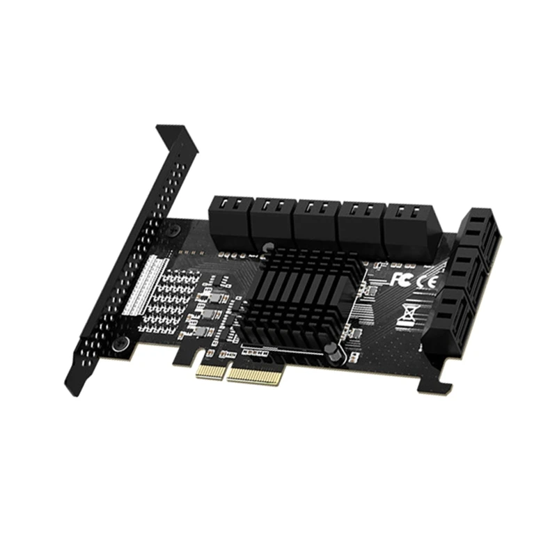 

PCI E к SATA III 16 портов SATA контроллер карты PCIe X1 X4 X8 X16 к SATA 3,0 6 Гбит/с карта расширения для Чиа майнинга