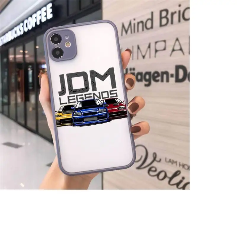 

jdm drift Phone Case Matte For iPhone 12 Mini 11 Pro XR XS Max 7 8 Plus X Hard PC Back Cover