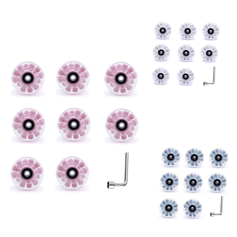 

8 шт./упаковка, светящиеся колеса для роликовых коньков, 82 а 58 мм x 32 мм