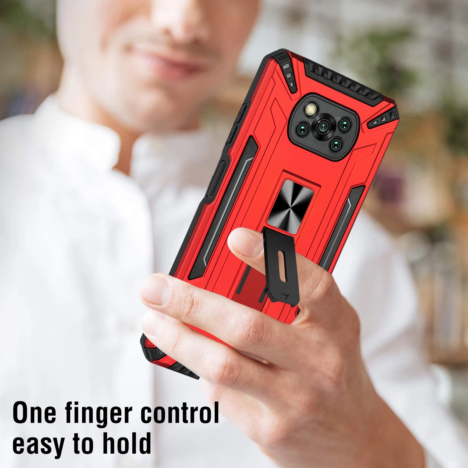 anti fall shockproof protection phone case for xiaomi pocophone poco f3 m3 pro 5g x3 nfc armor bracket magnetic stand pc cover free global shipping