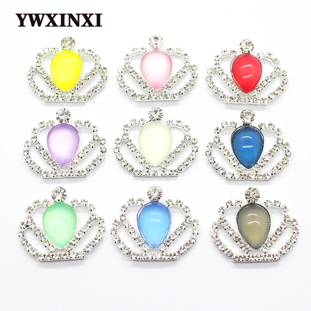 

Exquisite Crystal Crown Mixed Color 35*30MM Diy handmade Jewelry Accessories Rhinestone Decoration Wedding Hair Accessories Make