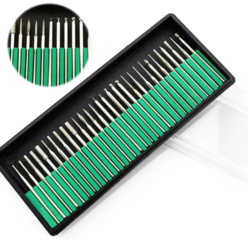 30 шт./компл. электрическая пилка для дизайна ногтей сверла ухода за ногтями