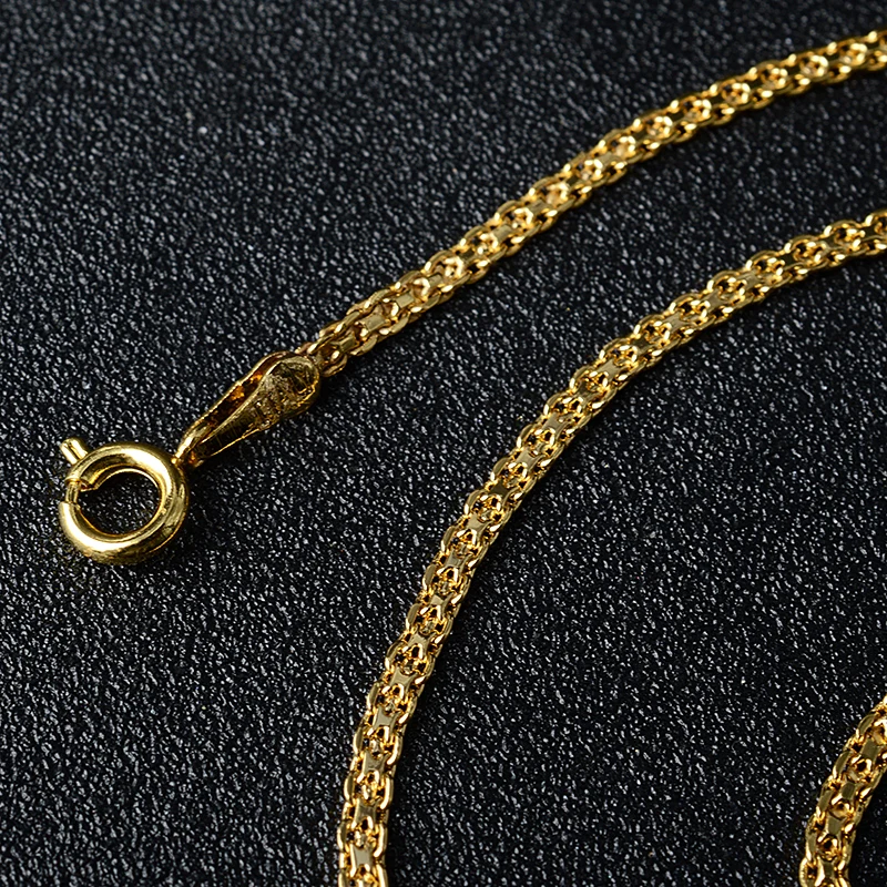 Женское и мужское ожерелье с цепочкой золотым покрытием