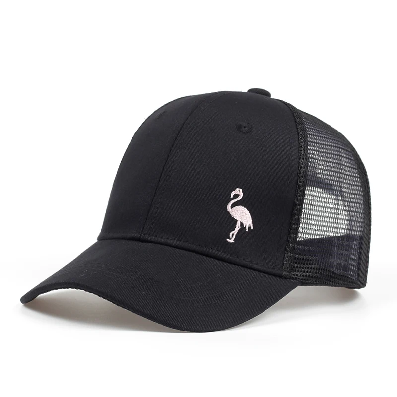 

Flamingoe Mesh Hat cartoon animals Dad Hat 100% Cotton embroidery Baseball Cap Snapback Unisex Fashion outdoor leisure caps
