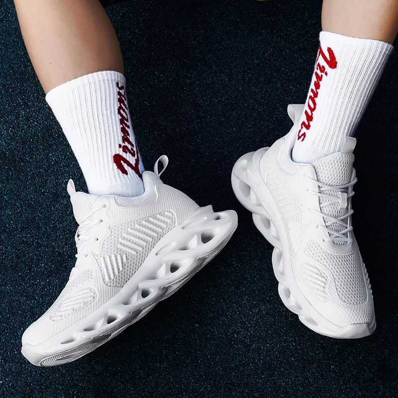 Мужская обувь Летняя дышащая Новинка 2019 года вразлёт плетение кроссовки мужская